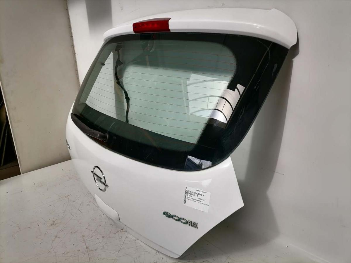 Opel Corsa D original Heckklappe mit Scheibe Z474 Casablancaweiss 3-Türer BJ10